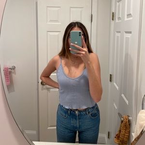 UO project social t baby blue tank top